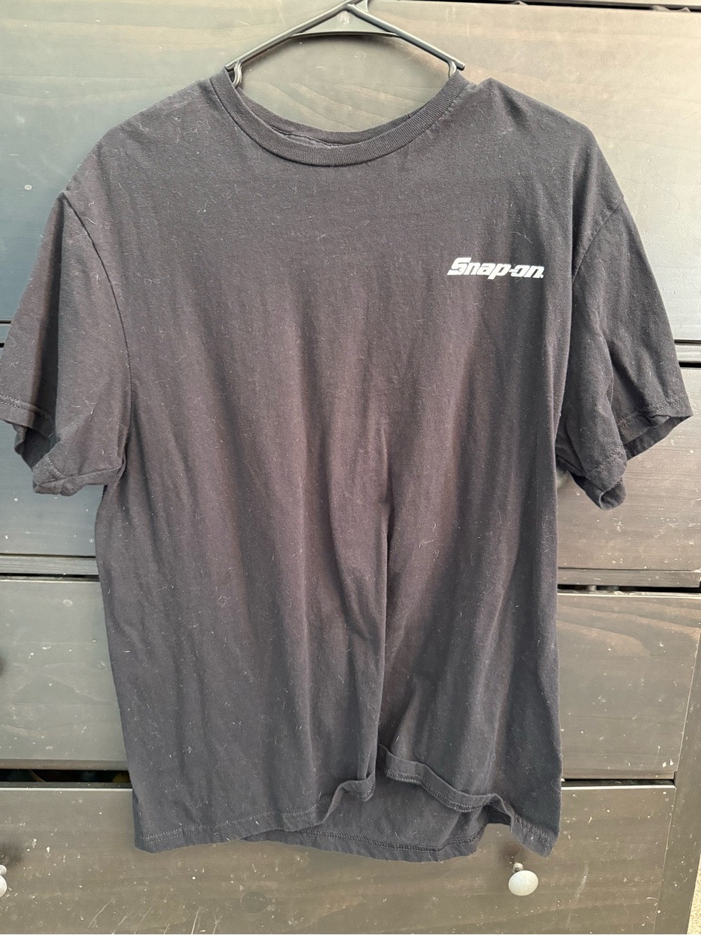 Snap-on Black Short Sleeve Logo T-Shirt